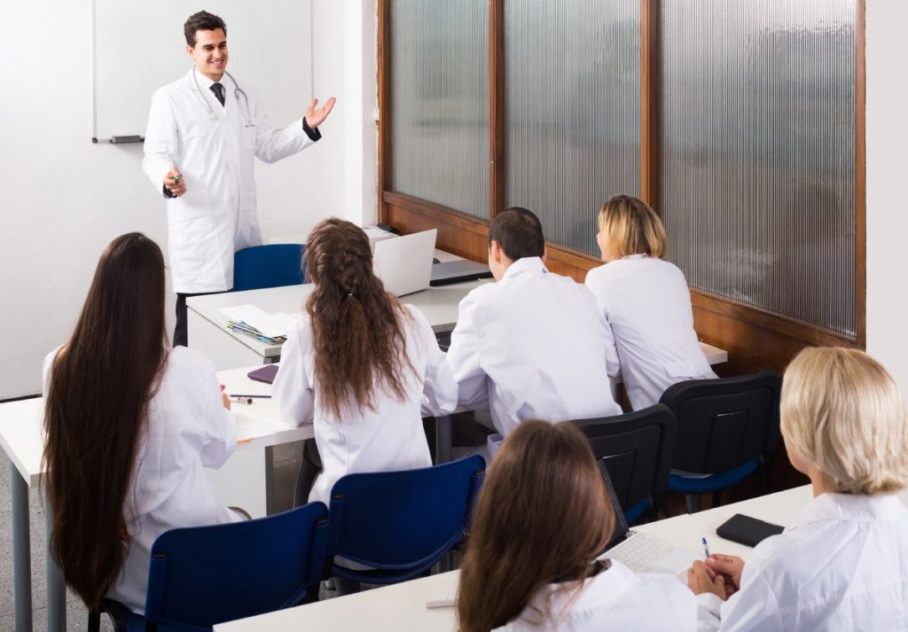 Doctor giving a seminar for colleagues