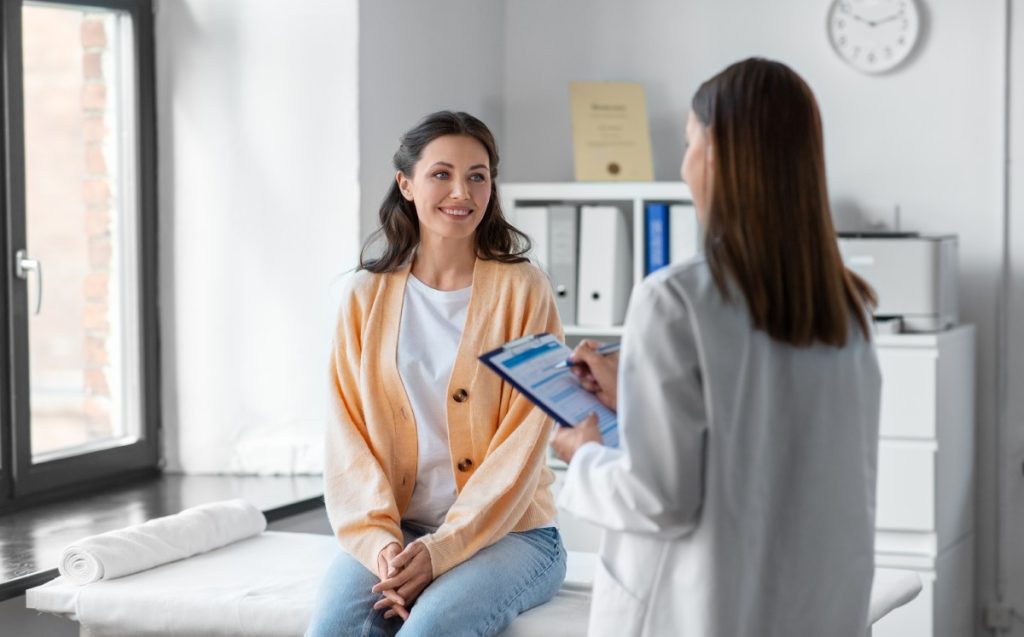 Doctor treating a patient